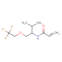 Chemical structure of N-[3-methyl-1-(2,2,2-trifluoroethoxy)butan-2-yl]prop-2-enamide - CSMB21332166509