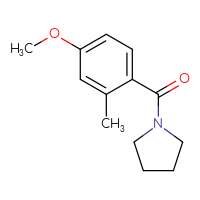 Chemical structure of 1-(4-methoxy-2-methylbenzoyl)pyrrolidine - CSSB01992779445