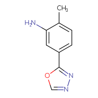 Chemical structure of 2-methyl-5-(1,3,4-oxadiazol-2-yl)aniline - CSSB00000739102