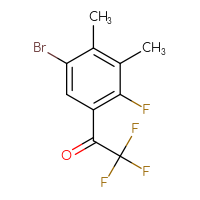 Chemical structure of 1-(5-bromo-2-fluoro-3,4-dimethylphenyl)-2,2,2-trifluoroethan-1-one - CSSB21103685748