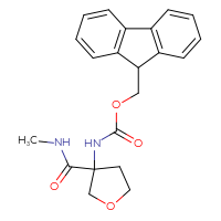 Chemical structure of (9H-fluoren-9-yl)methyl N-[3-(methylcarbamoyl)oxolan-3-yl]carbamate - CSSB21043408719
