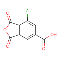 Chemical structure of 7-chloro-1,3-dioxo-1,3-dihydro-2-benzofuran-5-carboxylic acid - CSSB00021300399