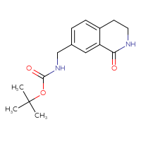 Chemical structure of tert-butyl N-[(1-oxo-1,2,3,4-tetrahydroisoquinolin-7-yl)methyl]carbamate - CSSB00000700685