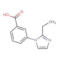 Chemical structure of 3-(2-ethyl-1H-imidazol-1-yl)benzoic acid - CSSB00011955543