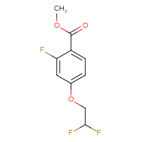 Chemical structure of methyl 4-(2,2-difluoroethoxy)-2-fluorobenzoate - CSSB01619689158