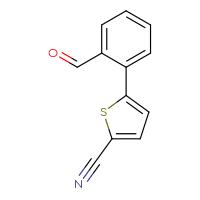 Chemical structure of 5-(2-formylphenyl)thiophene-2-carbonitrile - CSSB00011601449