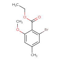 Chemical structure of ethyl 2-bromo-6-methoxy-4-methylbenzoate - CSSB00134612333