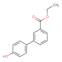 Chemical structure of ethyl 4'-hydroxy-[1,1'-biphenyl]-3-carboxylate - CSSB00103750974