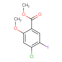 Chemical structure of methyl 4-chloro-5-iodo-2-methoxybenzoate - CSSB00010886243