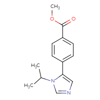 Chemical structure of methyl 4-[1-(propan-2-yl)-1H-imidazol-5-yl]benzoate - CSSB00102684405