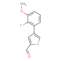 Chemical structure of 4-(2-fluoro-3-methoxyphenyl)thiophene-2-carbaldehyde - CSSB00102808924