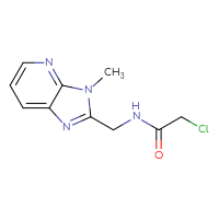Chemical structure of 2-chloro-N-({3-methyl-3H-imidazo[4,5-b]pyridin-2-yl}methyl)acetamide - CSSB01862130007
