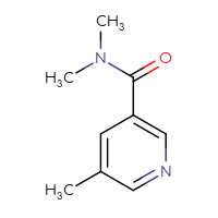 Chemical structure of N,N,5-trimethylpyridine-3-carboxamide - CSSB00012299571