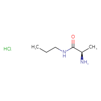 Chemical structure of (2R)-2-amino-N-propylpropanamide hydrochloride - CSSB00102952716