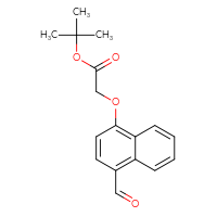 Chemical structure of tert-butyl 2-[(4-formylnaphthalen-1-yl)oxy]acetate - CSSB21235787749
