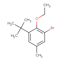 Chemical structure of 1-bromo-3-tert-butyl-2-ethoxy-5-methylbenzene - CSSB15013872692