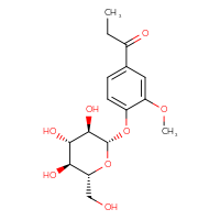 Chemical structure of 1-(3-methoxy-4-{[(2S,3R,4S,5S,6R)-3,4,5-trihydroxy-6-(hydroxymethyl)oxan-2-yl]oxy}phenyl)propan-1-one - CSSB00132863598