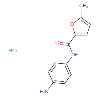 Chemical structure of N-(4-aminophenyl)-5-methylfuran-2-carboxamide hydrochloride - CSSB14948340894