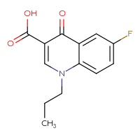 Chemical structure of 6-fluoro-4-oxo-1-propyl-1,4-dihydroquinoline-3-carboxylic acid - CSSB00025685360