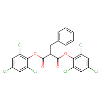 Chemical structure of bis(2,4,6-trichlorophenyl) 2-benzylpropanedioate - CSSB00020609467