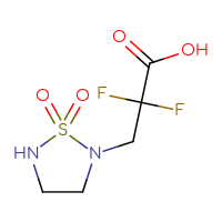 Chemical structure of 3-(1,1-dioxo-1λ⁶,2,5-thiadiazolidin-2-yl)-2,2-difluoropropanoic acid - CSMB00102663441
