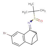 Chemical structure of (R)-N-{5-bromotricyclo[7.1.1.0²,⁷]undeca-2(7),3,5-trien-8-ylidene}-2-methylpropane-2-sulfinamide - CSSB21331808109