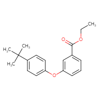 Chemical structure of ethyl 3-(4-tert-butylphenoxy)benzoate - CSSB00025736564