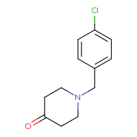 Chemical structure of 1-[(4-chlorophenyl)methyl]piperidin-4-one - CSSB00000174985