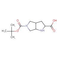 Chemical structure of 5-[(tert-butoxy)carbonyl]-octahydropyrrolo[3,4-b]pyrrole-2-carboxylic acid - CSSB00011188663