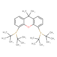 Chemical structure of di-tert-butyl[5-(di-tert-butylphosphanyl)-9,9-dimethyl-9H-xanthen-4-yl]phosphane - CSSB00016991682