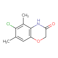 Chemical structure of 6-chloro-5,7-dimethyl-3,4-dihydro-2H-1,4-benzoxazin-3-one - CSSB00011202924