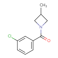 Chemical structure of 1-(3-chlorobenzoyl)-3-methylazetidine - CSSB00088371870