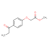Chemical structure of methyl 2-(4-propanoylphenoxy)acetate - CSSB00000149944
