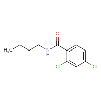 Chemical structure of N-butyl-2,4-dichlorobenzamide - CSSB00047954657
