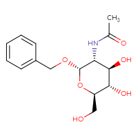 Chemical structure of N-[(2S,3R,4R,5S,6R)-2-(benzyloxy)-4,5-dihydroxy-6-(hydroxymethyl)oxan-3-yl]acetamide - CSSS00000131673