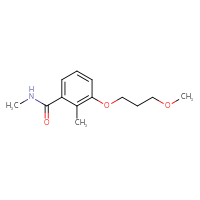 Chemical structure of 3-(3-methoxypropoxy)-N,2-dimethylbenzamide - CSSB01996144896