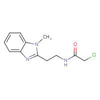 Chemical structure of 2-chloro-N-[2-(1-methyl-1H-1,3-benzodiazol-2-yl)ethyl]acetamide - CSSB00025755827