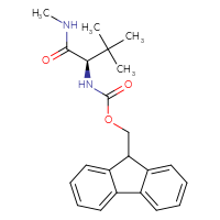 Chemical structure of (9H-fluoren-9-yl)methyl N-[(1R)-2,2-dimethyl-1-(methylcarbamoyl)propyl]carbamate - CSSB00943413493