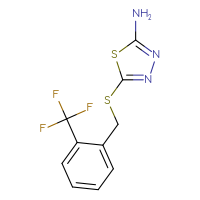 Chemical structure of 5-({[2-(trifluoromethyl)phenyl]methyl}sulfanyl)-1,3,4-thiadiazol-2-amine - CSSB00000479904