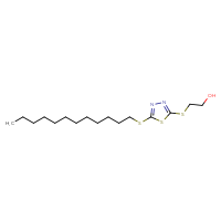 Chemical structure of 2-{[5-(dodecylsulfanyl)-1,3,4-thiadiazol-2-yl]sulfanyl}ethan-1-ol - CSSB00161153140
