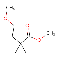 Chemical structure of methyl 1-(2-methoxyethyl)cyclopropane-1-carboxylate - CSSB00017448987
