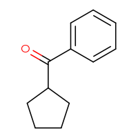 Chemical structure of cyclopentyl(phenyl)methanone - CSSB00000753715