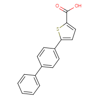 Chemical structure of 5-{[1,1'-biphenyl]-4-yl}thiophene-2-carboxylic acid - CSSB00000704475
