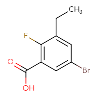Chemical structure of 5-bromo-3-ethyl-2-fluorobenzoic acid - CSSB02126714319