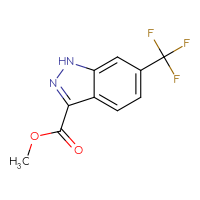 Chemical structure of methyl 6-(trifluoromethyl)-1H-indazole-3-carboxylate - CSSB00016992048