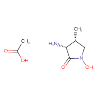 Chemical structure of (3R,4R)-3-amino-1-hydroxy-4-methylpyrrolidin-2-one; acetic acid - CSSB00020587363