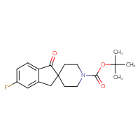 Chemical structure of tert-butyl 5-fluoro-1-oxo-1,3-dihydrospiro[indene-2,4'-piperidine]-1'-carboxylate - CSSB01863544675