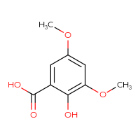 Chemical structure of 2-hydroxy-3,5-dimethoxybenzoic acid - CSSB00009908752