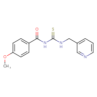 Chemical structure of 3-(4-methoxybenzoyl)-1-[(pyridin-3-yl)methyl]thiourea - CSSB00121706278