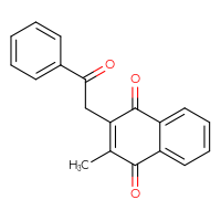 Chemical structure of 2-methyl-3-(2-oxo-2-phenylethyl)-1,4-dihydronaphthalene-1,4-dione - CSSB00025728469